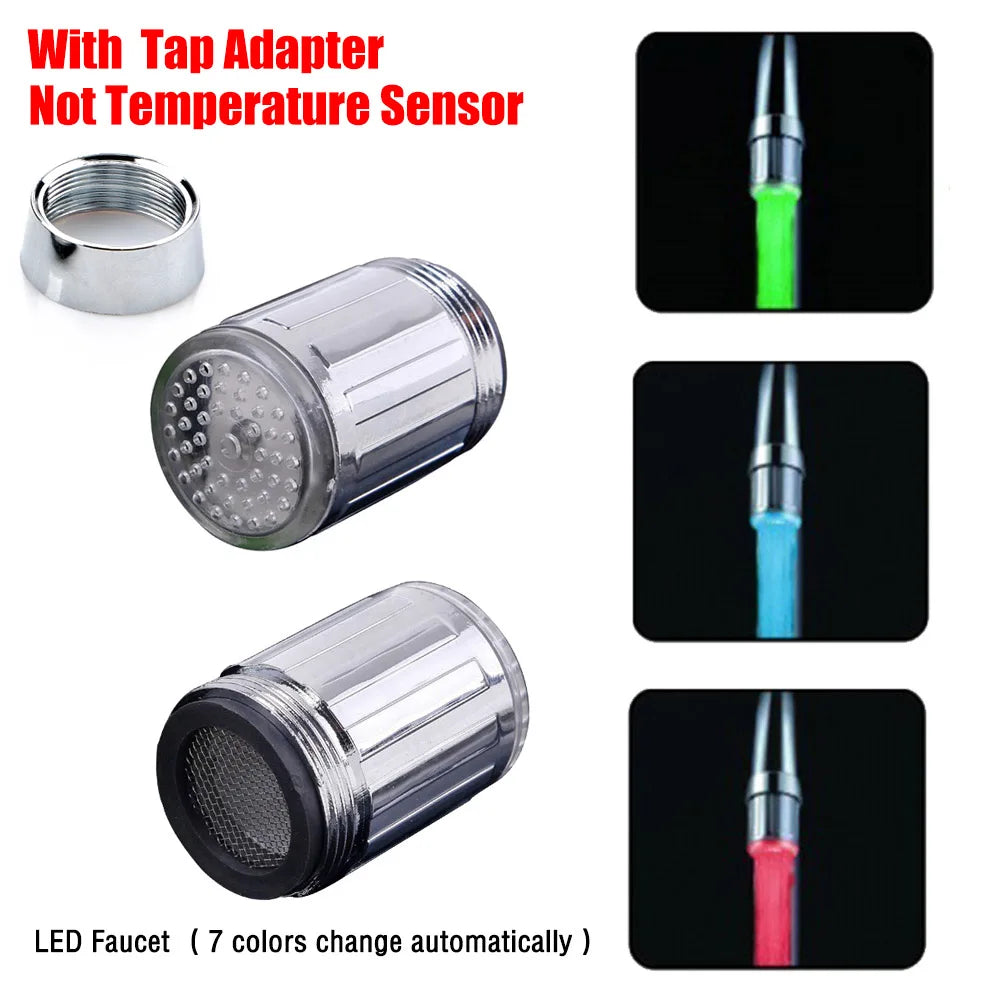 LED Temperature Sensitive Faucet Light