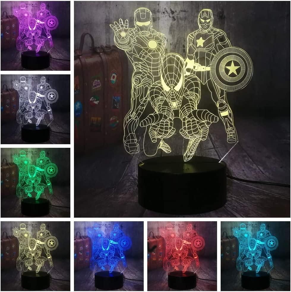 3D Illusion LED 3 in 1 Avengers Lamp