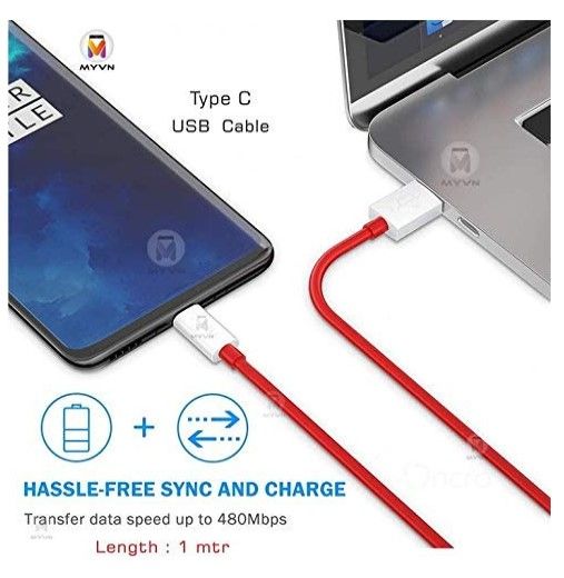 OnePlus 65 Watt 5V 4A Dash Charger with Type-C Dash Charging Cable