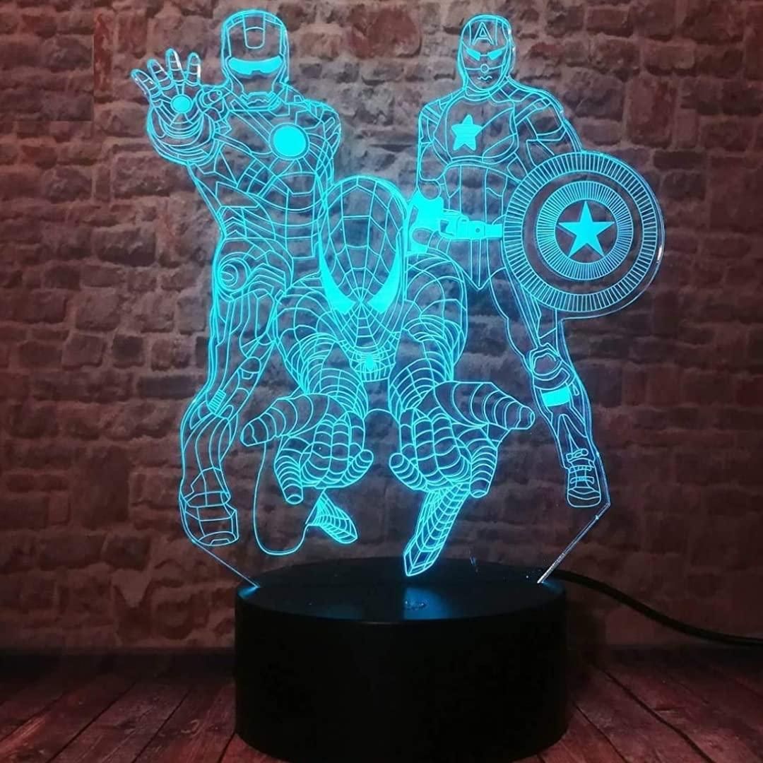 3D Illusion LED 3 in 1 Avengers Lamp