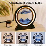 3D Deep Sea Moving Sand Art, Relaxing Kinetic Sandscape Art Table Desk Top to Decor