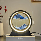 3D Deep Sea Moving Sand Art, Relaxing Kinetic Sandscape Art Table Desk Top to Decor