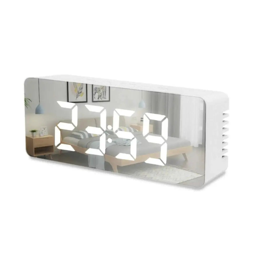 Alarm Clock with a built-in LED mirror.